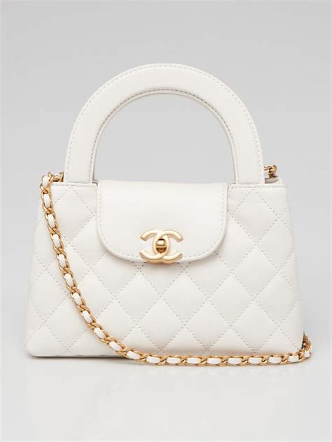 chanel white leather calfskin bag 12758008